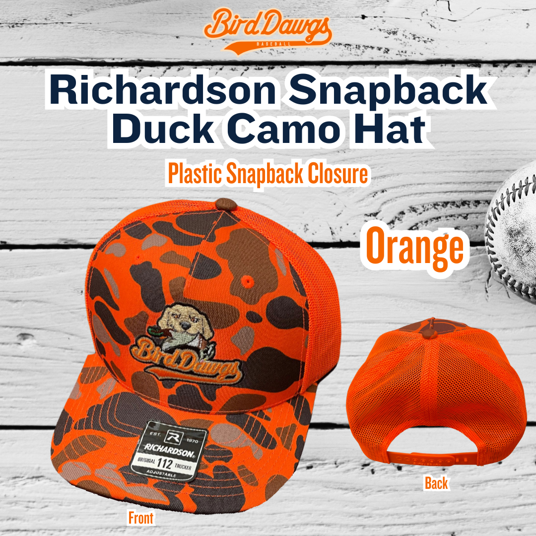 Bird Dawgs Richardson Snapback Hungry Dog Duck-Camo Hat (Dog with Duck)