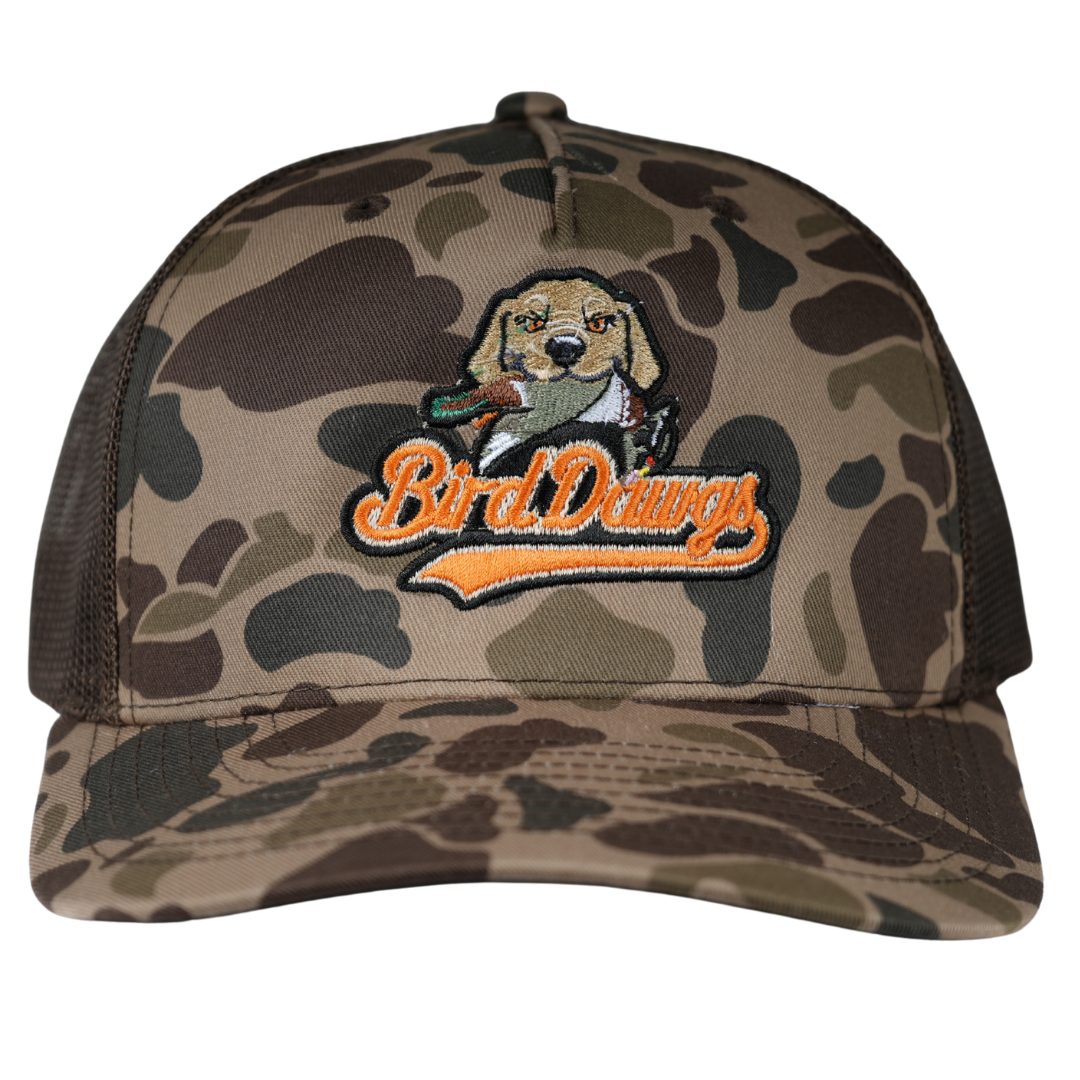 Bird Dawgs Richardson Snapback Hungry Dog Duck-Camo Hat (Dog with Duck)